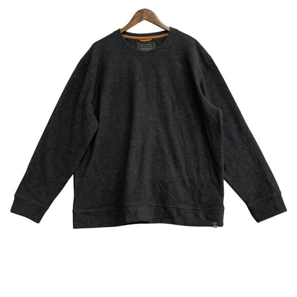 NWOT Jachs New York Wool Blend Men's XXL Charcoal Gray Sweatshirt Crewneck - Picture 2 of 11